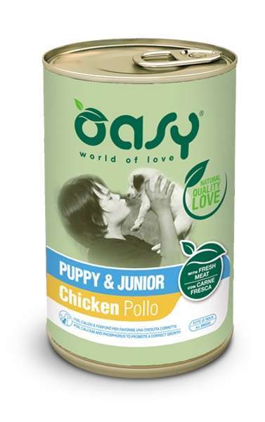 Oasy Lifestage Pate Puppy & Junior z kurczakiem 12x400g