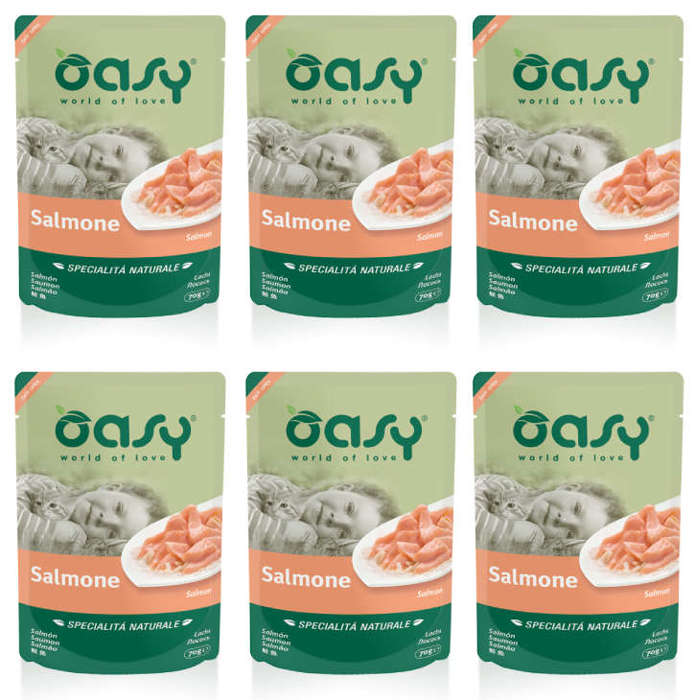 Oasy Natural Łosoś 6x70g