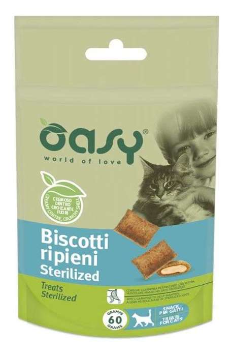 Oasy ciasteczka z nadzieniem sterilised 60g