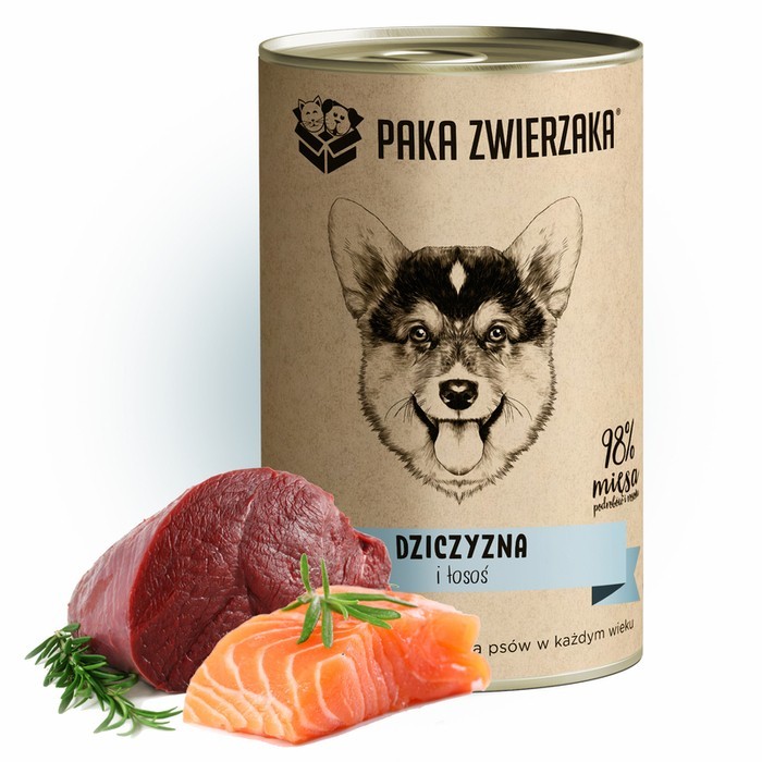 Paka Zwierzaka dziczyzna i łosoś 6x400g