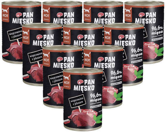 Pan Mięsko Adult z wieprzowiną i jeleniem 12x400g