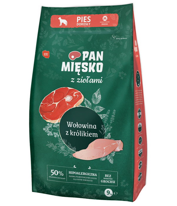 Pan Mięsko z ziołami wołowina z królikiem 9kg