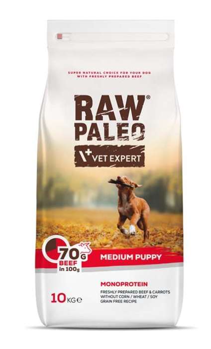 Raw Paleo Medium Puppy wołowina 10kg