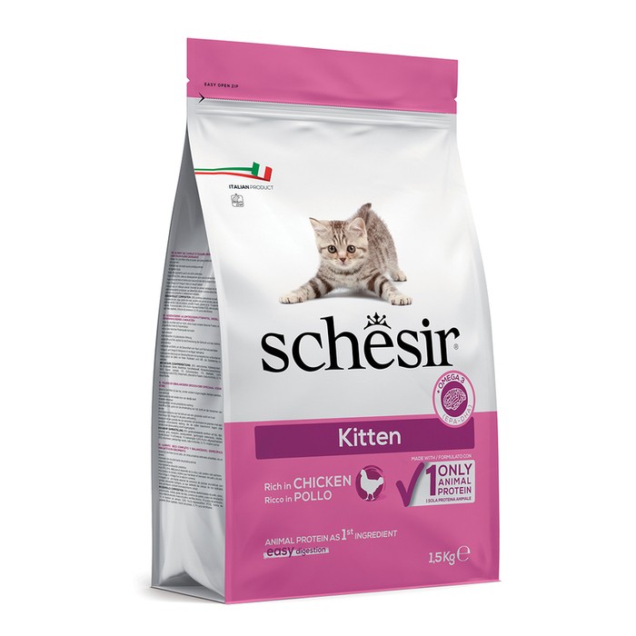 Schesir Suchy Kot Kitten Kurczak 1,5kg