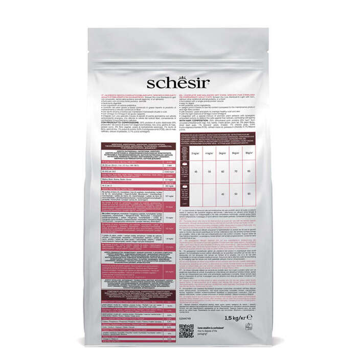 Schesir Suchy Kot Sterilized&Light Wieprzowina 1,5kg