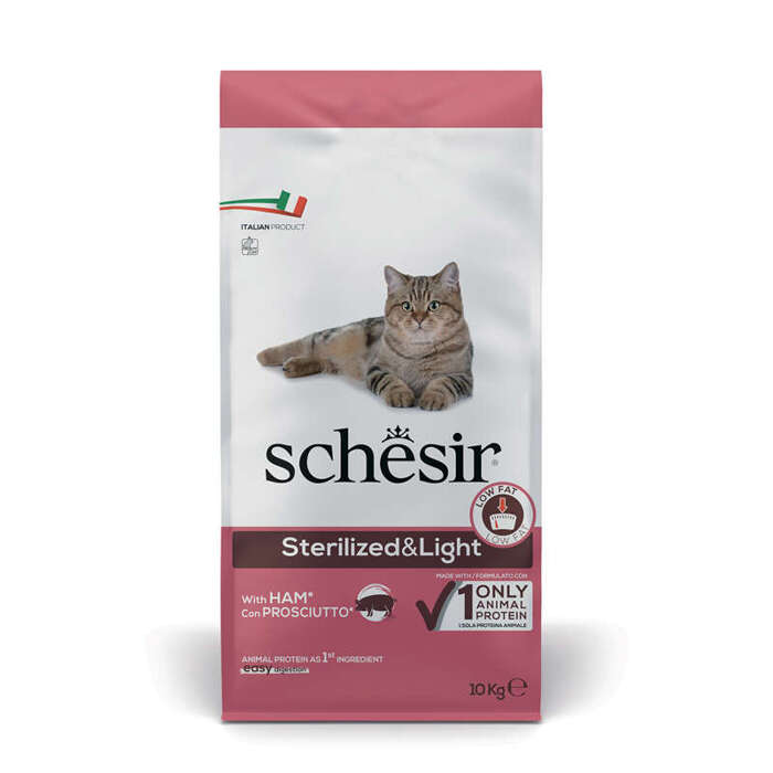 Schesir Suchy Kot Sterilized & Light Wieprzowina 10kg