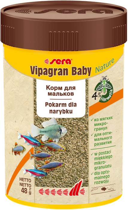 Sera Vipagran Baby Nature 100 ml granulat pokarm wspierający wzrost