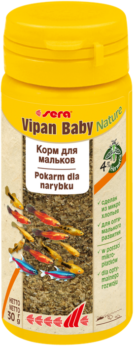 Sera Vipan Baby Nature 50 ml płatki pokarm wspierający wzrost