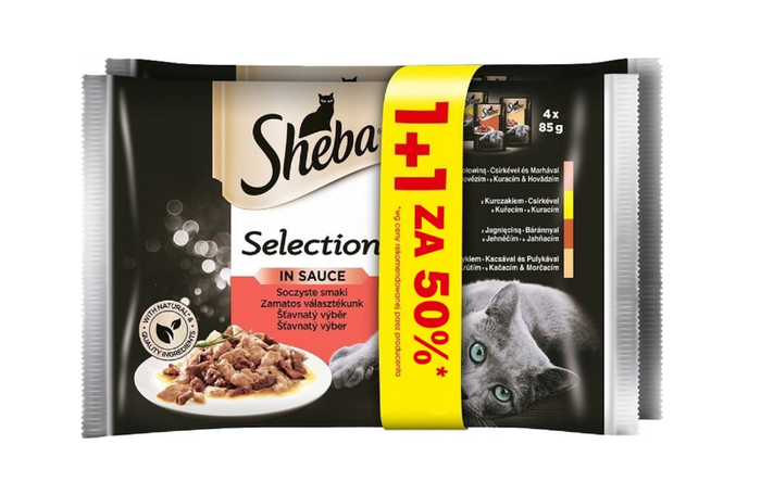 Sheba 4x85g Sos Selection 1+drugi za 50% 