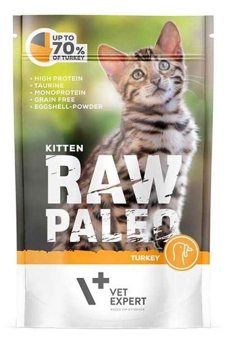 Vet Expert Raw Paleo Kitten z indykiem 100g