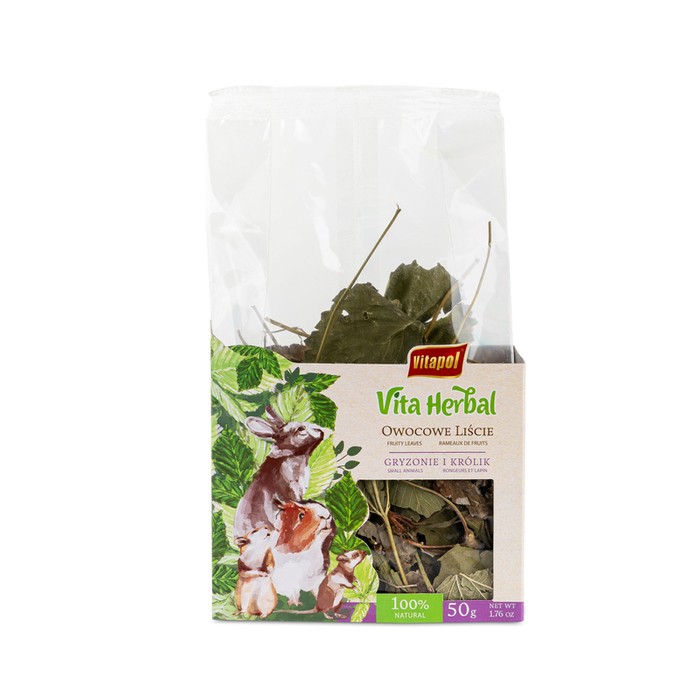 Vita Herbal owocowe liście dla gryzoni i królika, 50g, 4 szt./display