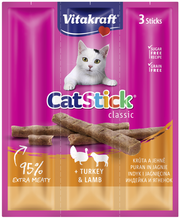 Vitakraft Cat Stick Mini Indyk i Jagnięcina 3x6g