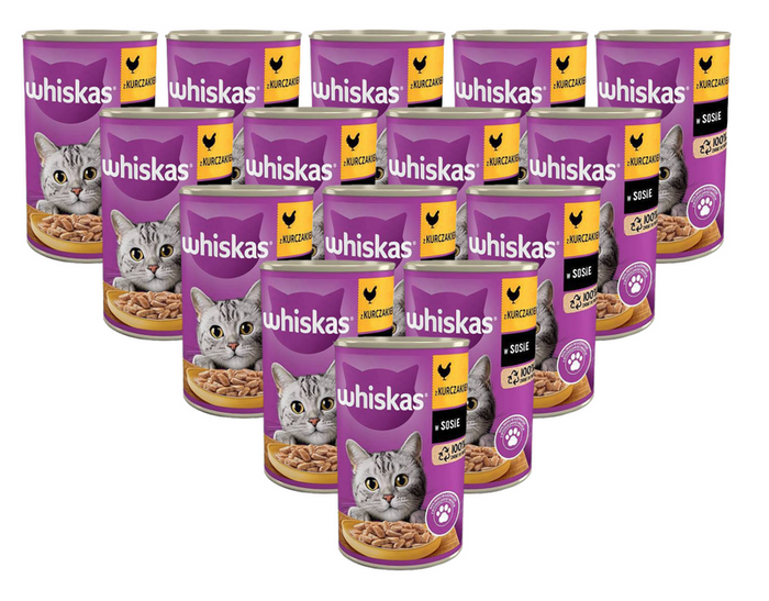 Whiskas kurczak w sosie 24x400g