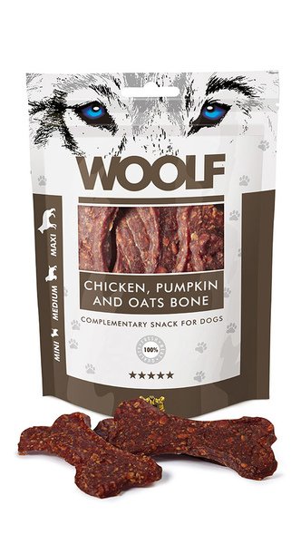 Woolf Chicken, Pumpkin and Oats Bone 100g