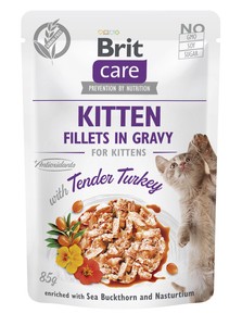 Brit Care Kitten Tender Turkey filety z kurczaka w sosie 85g