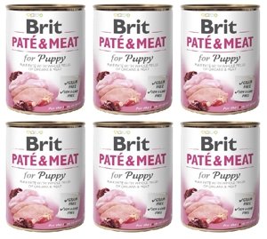 Brit Pate&Meat 6x800g Puppy Szczeniak