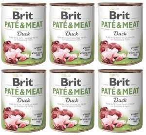 Brit Pate&Meat z kaczką 6x800g