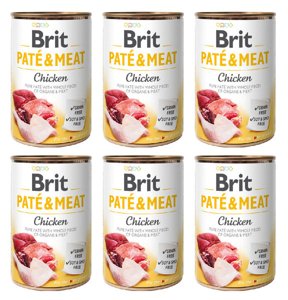 Brit Pate&Meat z kurczakiem 6x400g