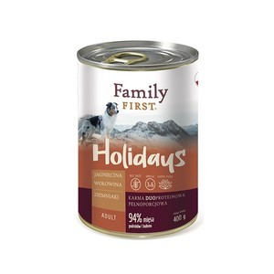 Family First Holidays z jagnięciną, wołowiną i ziemniakami 12x400g