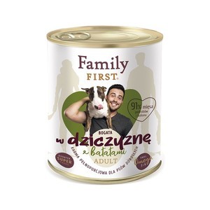 Family First z dziczyzną i batatami 800g 3+1 Gratis