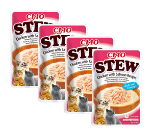 Inaba Cat Ciao Stew kurczak i łosoś 4x40g