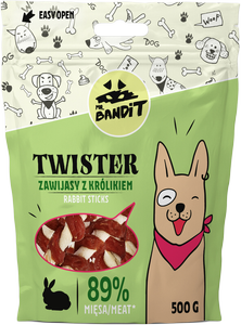 Mr. Bandit Twister zawijas z królikiem 500g