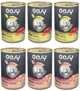 Oasy Grain Free Adult M/L Mix Smaków 6x400g