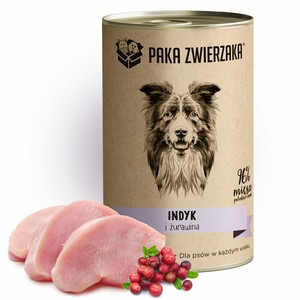 Paka Zwierzaka indyk z żurawiną 400g