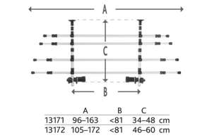 Przegroda do samochodu 96-136cm/34-48cm