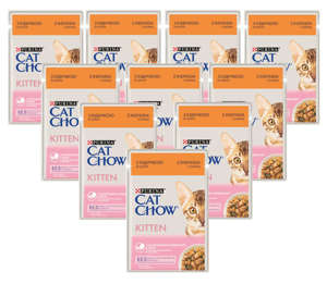 Purina Cat Chow KITTEN indyk z cukinią 26x85g