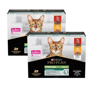 Purina ProPlan Sterilised z wołowiną i kurczakiem w sosie 20x85g